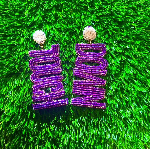 Purple Touch Down Earrings