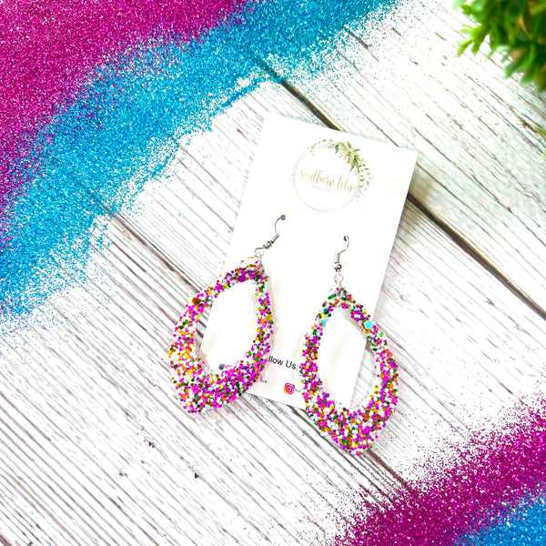 Candy Land Pink Dangle Earrings