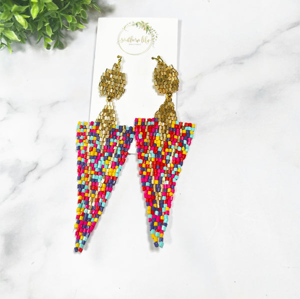 The 'Make A Statement' Seed Bead Earrings